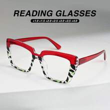 Bộ 5 kính đọc sách gọng lớn thời trang, thiết kế màu ombre sành điệu, gọng lò xo thoải mái, màu sắc độc đáo, phù hợp với phong cách hàng ngày của phụ nữ - Nhiều màu - Xem 2