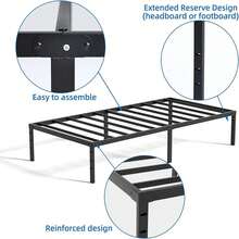 Base De Cama Individual Metal Camas Individuales Baratas - Negro - Ver 5