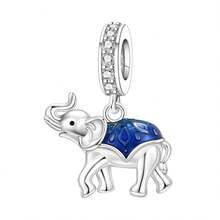 CYMYSS 1 件套可爱动物主题吊坠，采用镀银铜材质，镶嵌立方氧化锆石——完美搭配女士手链，是情人节、生日或日常佩戴的理想之选。