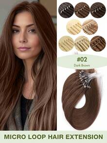 Tóc nối Micro Loop cao cấp làm từ tóc thật, dài 12-20 inch, 30g/miếng - Màu đen và nâu tự nhiên, thẳng mượt. Tóc nối Micro Loop Remy làm từ tóc thật, thẳng mượt như lụa, vòng nối siêu nhỏ vô hình, tóc nối làm từ tóc thật, mềm mại và bóng mượt, bền lâu. Tóc nối hạt siêu nhỏ Remy, dành cho nữ. Tóc nối Micro Loop thoải mái và chắc chắn. - Nhiều màu - Xem 34