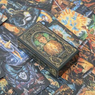 Peri Masalı Yolculuğu Tarot'u, Yeni Başlayanlar İçin Uygun, Cadılar Bayramı, Noel ve Paskalya Tatil Partileri İçin Uygun, Muhteşem Tarot Kartlarının İngilizce Versiyonu