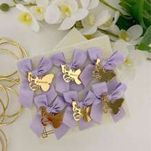 个性化亚克力镜面标签，蝴蝶主题派对礼品标签，洗礼礼品标签，感谢礼品标签，生日回礼标签，乔迁礼品标签。营造氛围 - 金色 - 查看 6