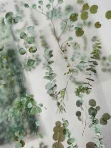 1 paquete de 6 pegatinas decorativas impermeables de PVC con plantas y flores de eucalipto vintage, de vuelta a la escuela - Multicolor - Ver 4