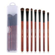 眼部化妆刷套装，高级7支眼影刷，专业眼影刷，适用于眼影、唇部、斜角、眼线，柔软毛质，木质手柄。 - 彩色 - 查看 15