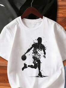 3pcs Young Boy Letter Print Short Sleeve T-Shirt Set - Multicolor - View 5