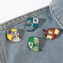 Warner Bros 1/4 Pcs Cartoon Brooch Set Creative  Shaped Enamel Pin Metal Badge Jewelry Clothing Backpack Accessories Gifts - One Size - View 1