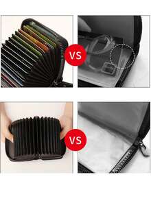 1pc Creative New Fashion PU Leather Woven Accordion Card Holder, Minimalist Compact Portable Card Case With Multiple Card Slots Anti-Theft, Coin Purse, Can Hold Bank Cards, ID Cards, Membership Cards, Driver's License, Business Cards, Tickets, Coins, Keys And Other Items, Suitable As Valentine's Day Gift, Christmas Gift, Classmate Gift, Teacher Gift, Souvenir - Multicolor - View 7