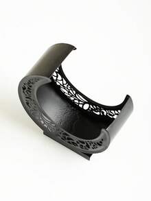 1Pc Moon Shaped Tray Metal Material Luxury Style Exquisite Snack Tray Storage Tray Fruit Tray Dessert Tray Decorative Tray Ambiance Tray & Ornament Suitable For Home Hotel Restaurant Living Room Tabletop Festival Party Decoration - Multicolor - View 10