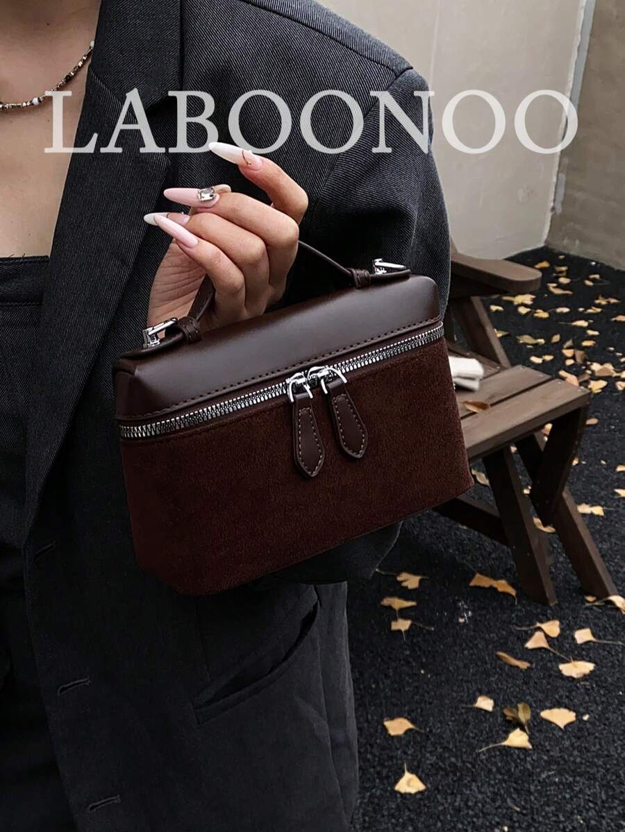 Retro stilvoller Nischen-Design Herbst/Winter Neuankömmling Umhängetasche mit einer Schulter und diagonalem Riemen, Farbblock Pendler Mode Damen Weihnachtsgeschenk, hochwertige kleine quadratische Tasche - Verschiedenfarbig - Übersicht 1