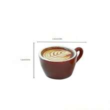 迷你食物玩具，可爱拉花咖啡杯套装，桌面摆件，创意装饰品，家居装饰品，生日礼物。 - 彩色 - 查看 9