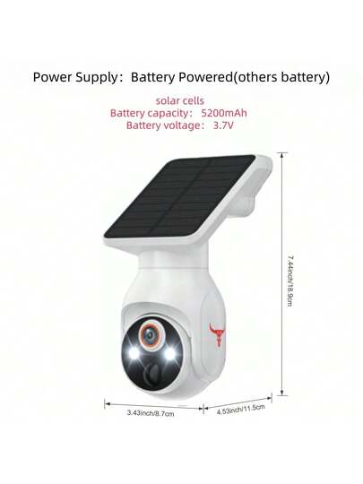 Low Power Solar Powered PTZ Camera, Wit Security Outdoor Wireless WiFi Night Vision Intercom Cloud Storage, Camera Battery 365 Degree Full Remote Monitoring view 2