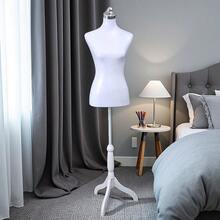 Clothing Store Flat Bust Mannequin Display Stand, Half Body Korean Style Female Garment Window Showcase Full Body Dummy Female Prop - Black and White - View 15