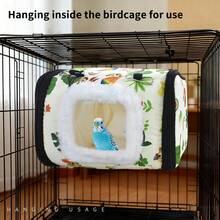 1个大容量鸟巢/鹦鹉巢，温暖隔热，适合鹦鹉过冬，易于拆卸和清洁，适合小型宠物 - 綠色 - 查看 5