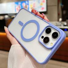 透明磁吸手机壳，兼容 17 Pro Max、16、15、14、13、12、11 Pro Plus Max、Mini 7、8、SE、16e、7P、X、XR、Xs Max，防震保护套，兼容三星 S25 Ultra、S24 Ultra、S23 FE、S22+ - 遠峰藍 - 查看 8