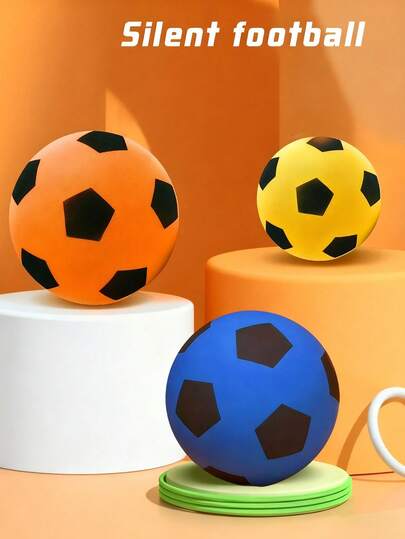 Tyst elastisk skumfotboll | Mjukt PU-material, hög retur | Tyst för inomhusträning/aktiviteter | Abstrakt 3D-tryckt design | Perfekt present till make/barn/sportentusiaster | Utmärkt presentval till Thanksgiving/jul/Halloween/nyår | Lämplig för föräldra-barn-interaktion