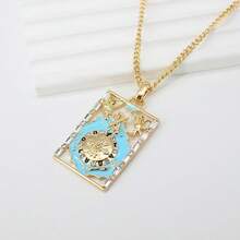 Tarot Card Necklace Women, Gold Vintage Pendant, Good Luck Amulet Jewelry - b - 查看 6