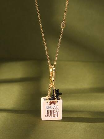 1pc Fashionable Enamel Letter Pendant Necklace, Elegant Party Jewelry, Bag Charm, Key Chain Pendant, Suitable Gift For Women On Valentine's Day, Halloween