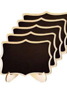 20pcs Mini Chalkboard Display Boards, Home Decor Signs, Mini Message Boards Wooden Blackboards, Suitable For Wedding, Holiday Party, Baking Display, Hotel, Banquet, Dessert, Place Cards, Mother's Day, Graduation Ceremony, Party Display Signs - Black - View 12
