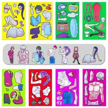 KPOP 女巫狩猎 5 合 1 系列，趣味撕贴式换装贴纸（男孩适用） - 彩色 - 查看 4