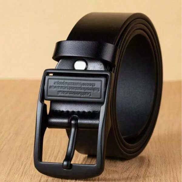 Einfarbiger lässiger PU-Ledergürtel, geeignet für Hosen, Vintage-Herbst/Winter-Stadtoutfit, klassische Weihnachts-Wintermode, tägliches Herren-Freund-Geschenk