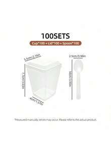 5oz Square Plastic Dessert Cups With Lids And Spoons, 25/50/100 Pcs Set, Parfait/Appetizer Cups For Yogurt, Mousse, Ice Cream, Pudding - Reusable Clear Containers, Birthday, Wedding, Holiday (Christmas, Eid, Oktoberfest) Gifts, Party, Festival Dessert Supplies
