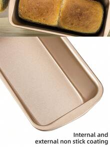 1/2 Loaf Pan, Gold Bread Baking Pan, Carbon Steel Rectangular Bread Mold, Large/Medium/Small Pound Cake Mold, Rectangular Toast Baking Pan, Non-Stick Toast Box, Pound Cake Baking Tray Tools, Suitable For Baking, Homemade Sourdough And Sandwich Bread | Home Party Birthday Cake Making, Easy To Clean, Home Baking Tools - Multicolor - View 11