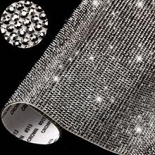 12000 piezas Bling Bling Sticker Car Decor Sticker autoadhesivo Glitter Gem Pegatinas para coche y decoracin de regalo 9.4x. 9 pulgadas Color negro AB - inicial - Ver 2
