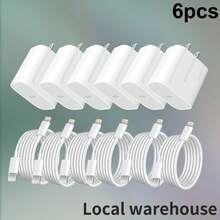 Local Warehouse 6 Pack USB-C Wall Charger & Lightning Cable Combo - Compatible With 14/13/12 Series, IPad & Other Devices - View 3
