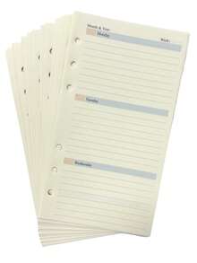 82张A6尺寸替换内页，加厚可替换纸张，6孔活页夹内页，适用于6孔活页夹、日记本、笔记本。另含40/80张A6尺寸日记内页，牛皮纸材质，适用于A6尺寸预算活页夹和计划本。82张月/周计划替换内页，6孔预算表，可用于记录支出，完美适配Filofax活页夹。填写您的预算计划和实际支出，记录日程安排和待办事项清单。 - 彩色 - 查看 14