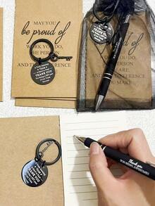 4/12/20/32件組 團隊禮物 員工感謝禮 竹製原子筆 + 口袋激勵筆記本 + 激勵鑰匙圈 + 禮物袋 (4件組=1支竹製原子筆 + 1本口袋激勵筆記本 + 1個激勵鑰匙圈 + 1個禮物袋) - 彩色 - 查看 4