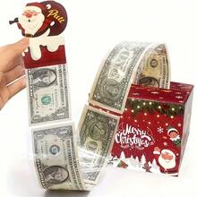 1 Pack Christmas Money Pull-Out Gift Box - Surprise Cash Holder For Friends & Family, Festive Party Accessory, Paper Material, No Batteries Required, Featherless, Christmas Surprise Gift, Christmas Gift - Multicolor - View 8