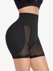 Women's Tight Underwear, Shapewear And Body-Shaping Pants, High-Waisted Tummy-Control Panties, Body-Shaping Shorts With Removable Sponge Inserts, Fake Buttocks And Hips, Crotch Lift, Butt Lift, Sexy Tight Leggings To Control The Tummy And Waist, Slimming And Tummy Control, Compression Waist Shaping And Slimming, Anti-Exposure Boxer Briefs, Elastic And Breathable, Waist Trainer, Fashion Slimming And Tight-Fitting Clothes. - 黑色 - 查看 4