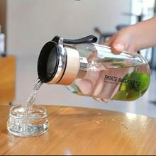 700/1000ML With Cup Cover And Filter, Heat-Resistant Glass Water Cup, Large Capacity, Portable, With Lid, Tea And Water Separate, Tea Making Cup - Multicolor - View 2