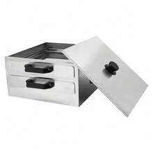 Commercial Double-Tier Rice Noodle Roll Machine 304 Stainless Steel Construction With 3D Annular Steam System - Silver - View 8