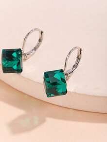 1 pieza Pendientes de diamantes de imitación geométricos Joyas de cobre - Multicolor - Ver 7