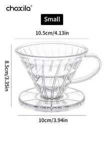 choxila 1pc Plastic Pour Over Coffee Dripper With Handle, Slow Drip Coffee Filter, Pour Over Coffee Maker For Single Cup Brew - Filter Cup - View 12