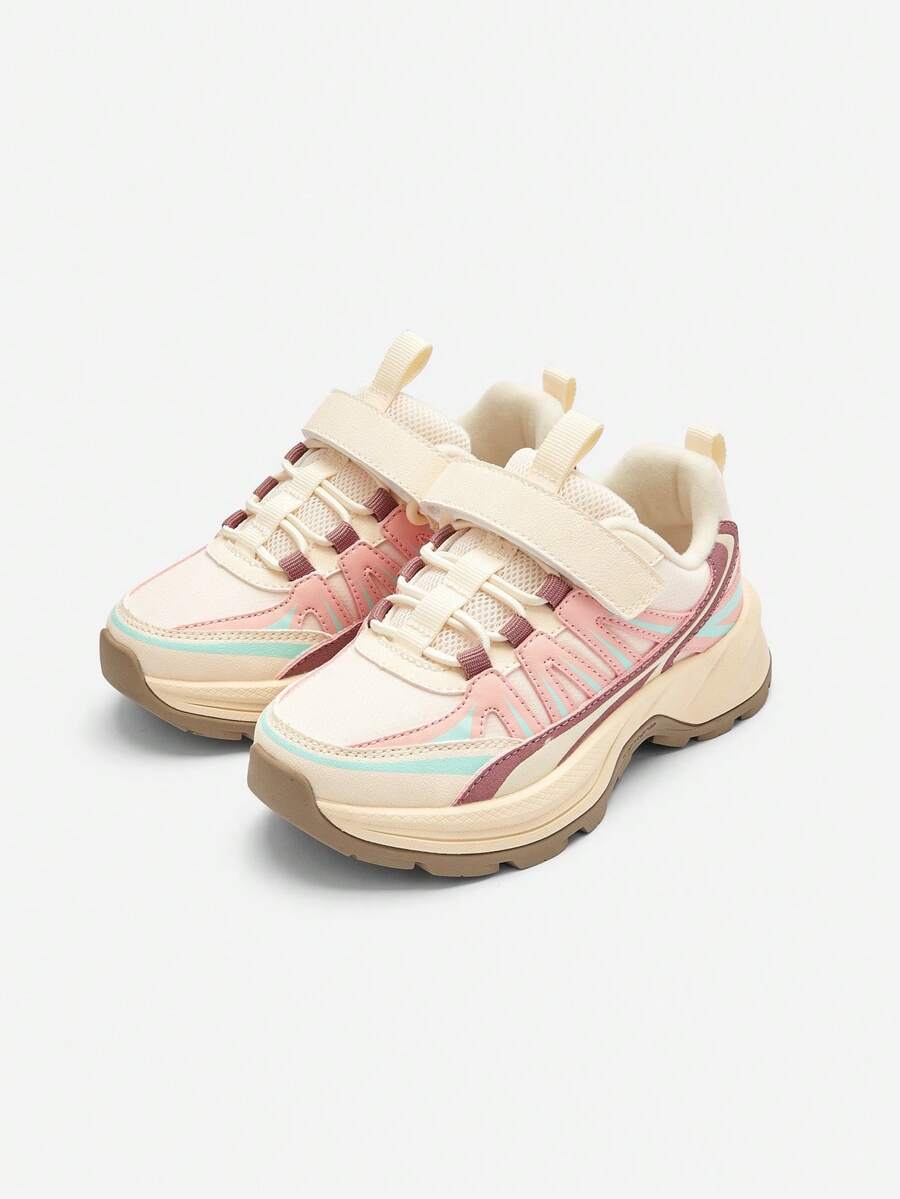 Balabala 儿童女童运动鞋，2025春秋厚底运动鞋，户外防滑 - 花紅色調 - 查看 1