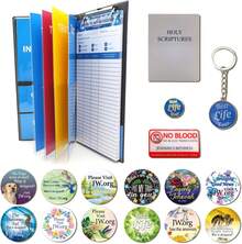JW Ministry Essen*Als * Pack: JW Tract Holder Organizer, JW Notepad, JW Pin Ba*E, JW Keyring, S** Notes, JW S*Ckers & More! - 預設 - 查看 2