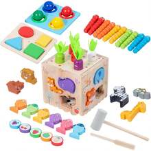TAKUTA Juguete Educativo Montessori 8 en 1, Material Didáctico Preescolar, para Niños 1-6 Años - 1 - Ver 8