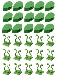 10pcs/20pcs/30pcs Green Tree Climbing Wall Tool Green Tree Fixing Vine Fixing Clamp Climbing Hook Green Buckle Ring Traceless Green Plant Fixing Device - Green - View 11
