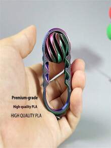 1 pieza Juguete de escritorio con estructura 3D impresa en espiral, juguete de remolino de dos colores, mejor juguete antiestrés para la oficina, regalo de fiesta de cumpleaños, regalo perfecto - Multicolor - Ver 5