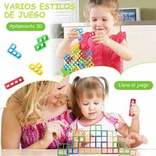 Juego Equilibrio Torre, 64 Piezas Tower, Juguetes de Apilamiento de Equilibrio, Torre de Bloques Tipo para nios, Stack Tower, Juegos de Mesa perfectos para nios y Adultos - inicial - Ver 5