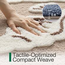 Summer Style Bathroom Rugs,Soft And Absorbent Bath Mats Non-Slip Backing Shower Rug,Machine Washable, Bathroom, Kitchen And Entryway Home Decor,Sea Beach Starfish Shell Bath Floor Mat,22"X34" - Dusty Blue - View 3