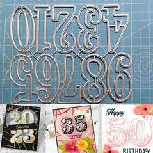 Metal Number 0-9 Cutting Dies, Suitable For Scrapbooking And DIY Craft Card Making