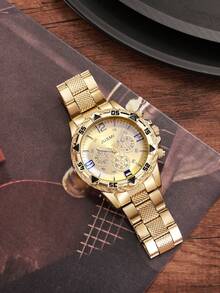 1pc Classic Minimalist Business Quartz Watch With Steel Strap, Stylish Design Suitable For Birthday Gift, Year-End Promotion - Multicolor - View 8