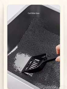 1个不锈钢猫砂盆，加高侧边，加厚防溅，易于清洁，适用于猫咪 - 銀色 - 查看 6