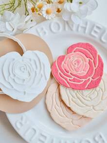 妈妈生日翻糖饼干模具 情人节母亲节快乐 爱心玫瑰造型压花压模 DIY烘焙工具 - 模具 - 查看 5