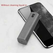 NEW2 In 1 Mobile Phone Screen Cleaner Spray Bottle Microfiber Computer Dust Removal Cleaning Glasses Wipes Without Cleaning - Black-with CoverCase - View 5