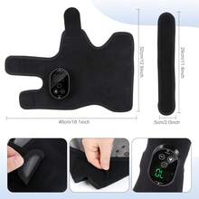 Hailicare 加热振动足部按摩器 - 双电机踝/小腿按摩，3档速度调节，3000mAh Type-C 可充电电池，可调节绑带，左右脚通用，可作为圣诞礼物送给父母和朋友 - 黑色 - 查看 12