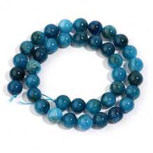 1 件天然磷矿珠 4/6/8/10/12 毫米,时尚手工 DIY 散珠,适用于手链、项链、珠宝、手机链、钥匙链、批发珠子 - 磷灰石 - 查看 11